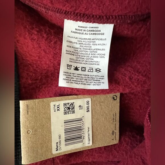 Nike Air Jordan Joggers Red Winter Sherpa Pants Taper - Picture 11 of 12